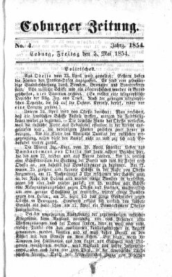 Coburger Zeitung Freitag 5. Mai 1854