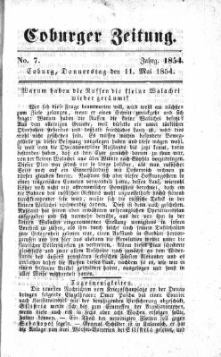 Coburger Zeitung Donnerstag 11. Mai 1854