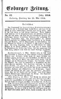 Coburger Zeitung Freitag 19. Mai 1854