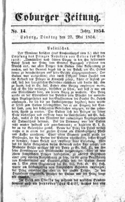 Coburger Zeitung Dienstag 23. Mai 1854