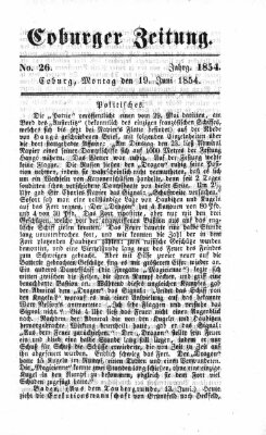 Coburger Zeitung Montag 19. Juni 1854