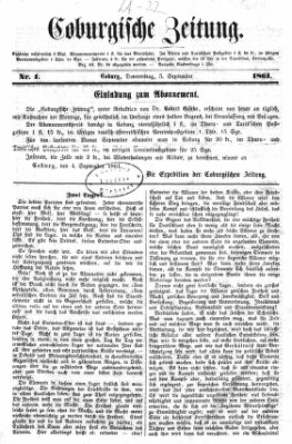 Coburger Zeitung Donnerstag 5. September 1861