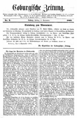 Coburger Zeitung Freitag 6. September 1861