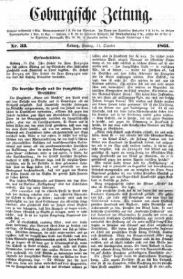 Coburger Zeitung Freitag 11. Oktober 1861