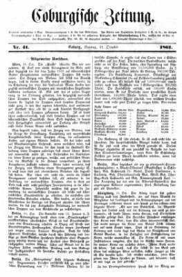 Coburger Zeitung Montag 21. Oktober 1861