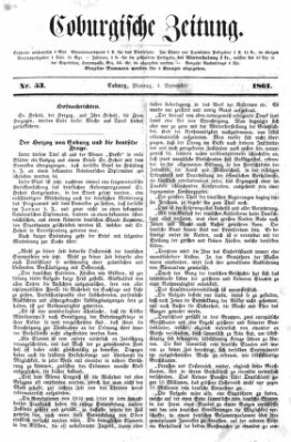 Coburger Zeitung Montag 4. November 1861