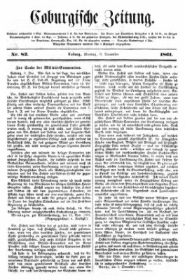 Coburger Zeitung Montag 9. Dezember 1861