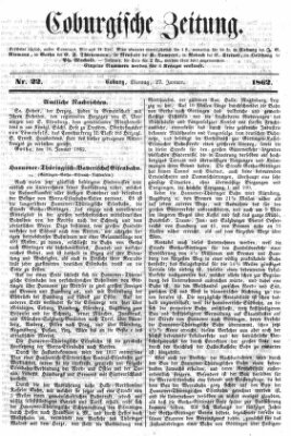 Coburger Zeitung Montag 27. Januar 1862