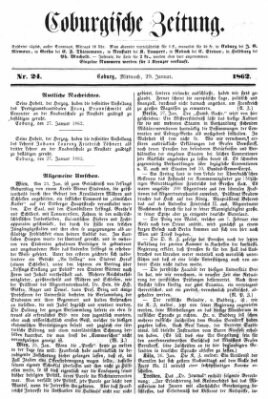 Coburger Zeitung Mittwoch 29. Januar 1862