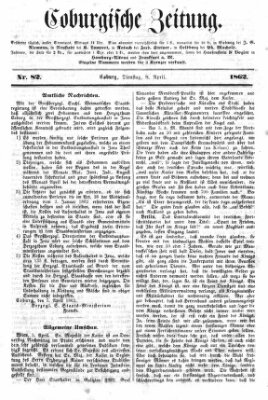 Coburger Zeitung Dienstag 8. April 1862