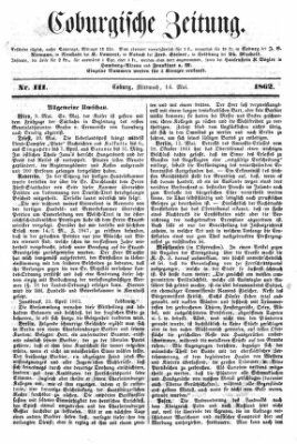 Coburger Zeitung Mittwoch 14. Mai 1862