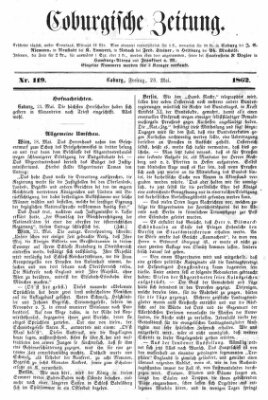 Coburger Zeitung Freitag 23. Mai 1862