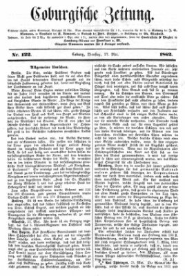 Coburger Zeitung Dienstag 27. Mai 1862