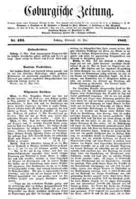 Coburger Zeitung Mittwoch 28. Mai 1862