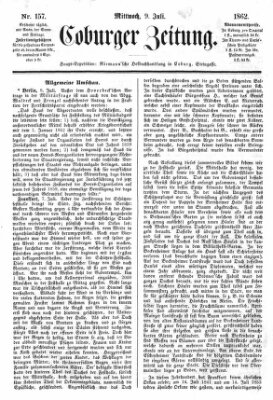 Coburger Zeitung Mittwoch 9. Juli 1862