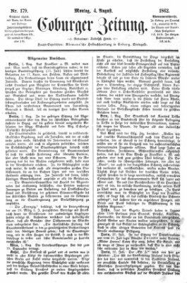 Coburger Zeitung Montag 4. August 1862