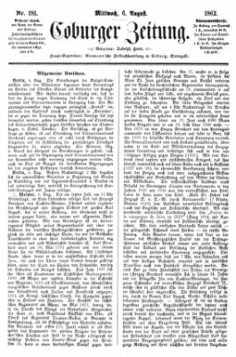 Coburger Zeitung Mittwoch 6. August 1862