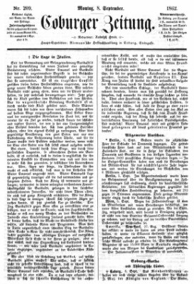 Coburger Zeitung Montag 8. September 1862