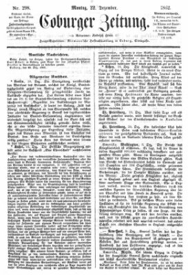 Coburger Zeitung Montag 22. Dezember 1862