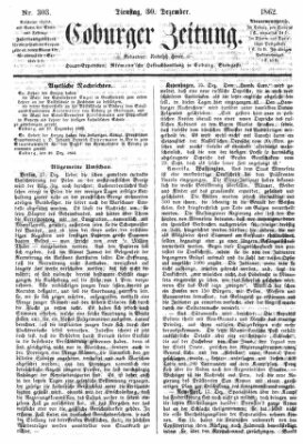 Coburger Zeitung Dienstag 30. Dezember 1862