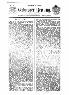 Coburger Zeitung Samstag 10. Januar 1863