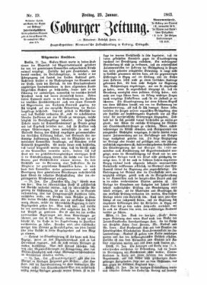 Coburger Zeitung Freitag 23. Januar 1863