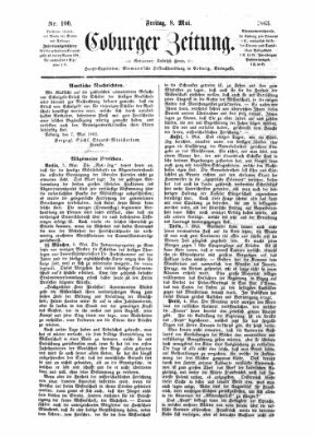 Coburger Zeitung Freitag 8. Mai 1863