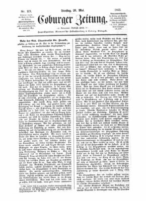 Coburger Zeitung Dienstag 26. Mai 1863