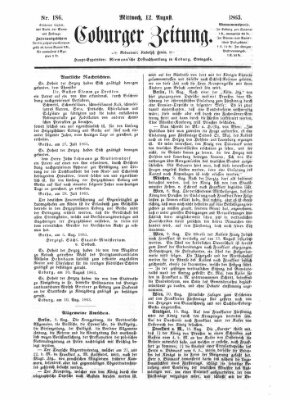 Coburger Zeitung Mittwoch 12. August 1863