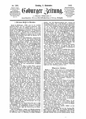 Coburger Zeitung Dienstag 8. September 1863