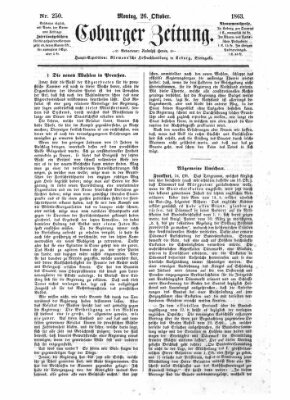 Coburger Zeitung Montag 26. Oktober 1863