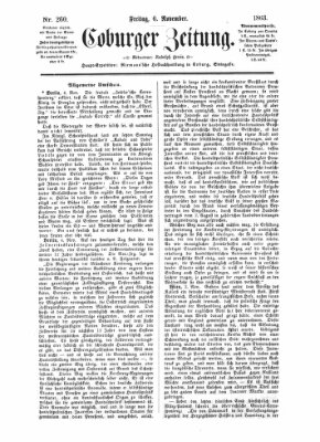 Coburger Zeitung Freitag 6. November 1863