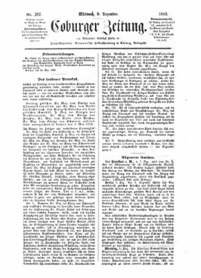 Coburger Zeitung Mittwoch 9. Dezember 1863