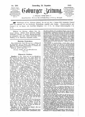 Coburger Zeitung Donnerstag 24. Dezember 1863