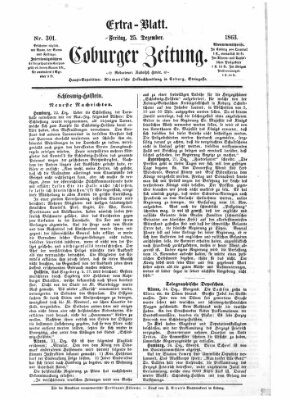 Coburger Zeitung Freitag 25. Dezember 1863