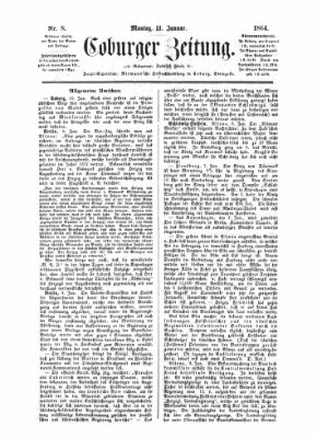 Coburger Zeitung Montag 11. Januar 1864