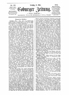 Coburger Zeitung Dienstag 10. Mai 1864