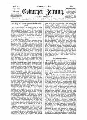 Coburger Zeitung Mittwoch 18. Mai 1864