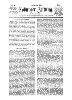 Coburger Zeitung Dienstag 31. Mai 1864