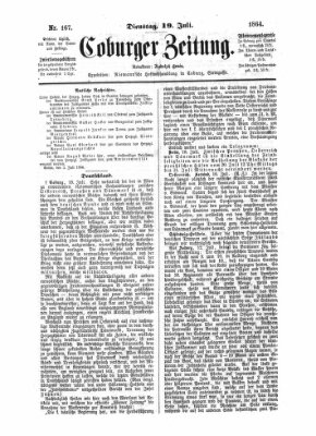 Coburger Zeitung Dienstag 19. Juli 1864