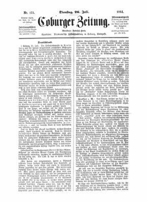 Coburger Zeitung Dienstag 26. Juli 1864