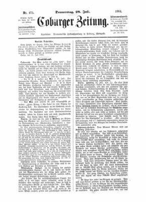 Coburger Zeitung Donnerstag 28. Juli 1864