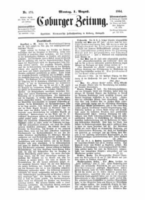 Coburger Zeitung Montag 1. August 1864