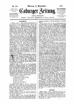 Coburger Zeitung Montag 5. September 1864