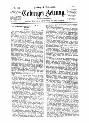 Coburger Zeitung Freitag 4. November 1864