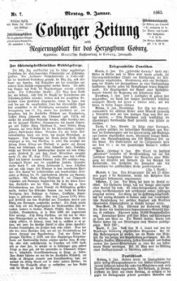 Coburger Zeitung Montag 9. Januar 1865