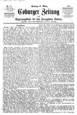 Coburger Zeitung Freitag 3. März 1865