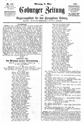 Coburger Zeitung Montag 8. Mai 1865