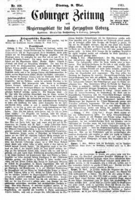 Coburger Zeitung Dienstag 9. Mai 1865