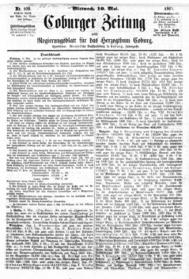 Coburger Zeitung Mittwoch 10. Mai 1865